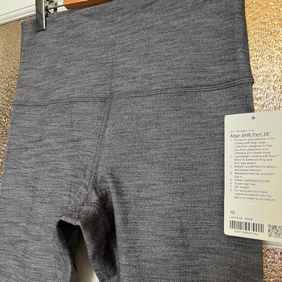 Lululemon Align SHR Pant 28” - Size 10 - Woven Grey - Picture 3 of 6